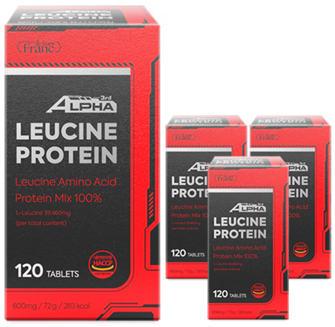 100% 알파닌 3세대 류신 근육 단백질 BCAA 보충제 wpi isp, 4개, 120정
