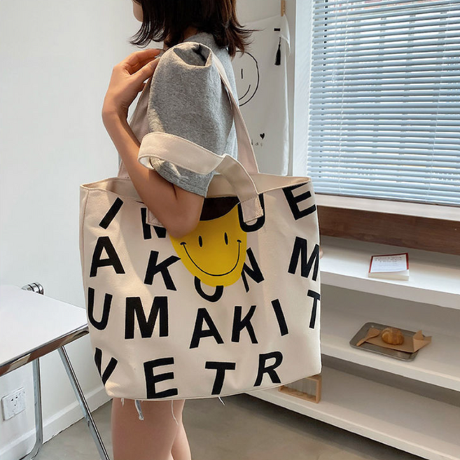 낭만라운지 푸브던 대용량 캔버스 에코백