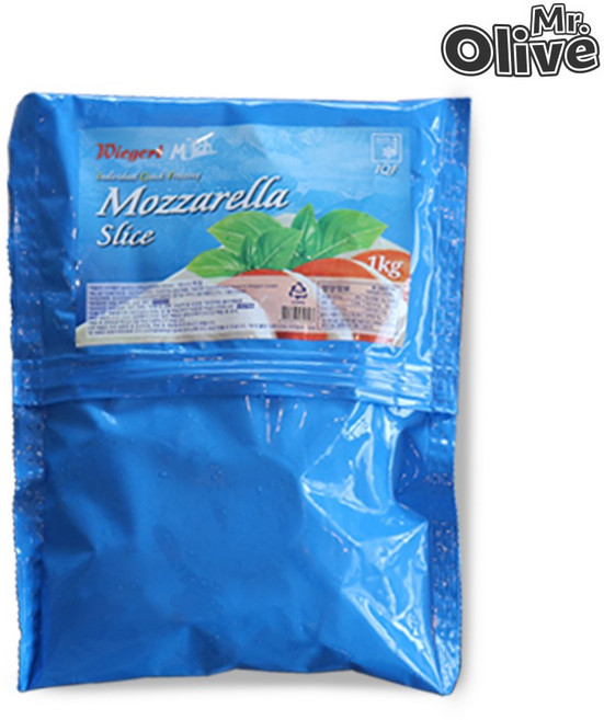 IQF 냉동 모짜렐라 슬라이스치즈 1KG 카프레제 샐러드, 1개