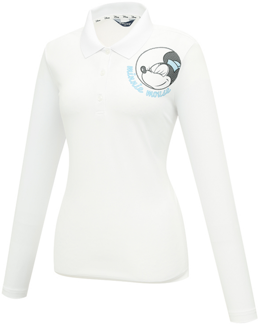 디즈니골프 여름 여성 편안한 심플 아트웍 긴팔 카라 티셔츠 (4 colors)