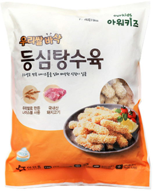 아워홈 아워키즈 우리쌀 바삭 탕수육, 1개, 1kg