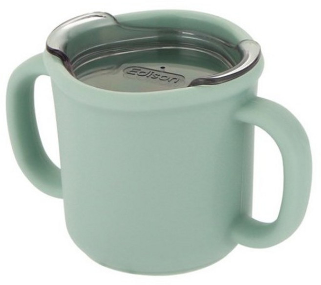 에디슨 프리미엄 실리콘 트레이닝 컵 1+1, 민트+민트, 1세트, 200ml