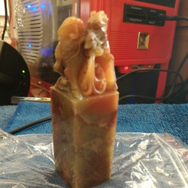 壽山石手工雕刻造型印章, 1個