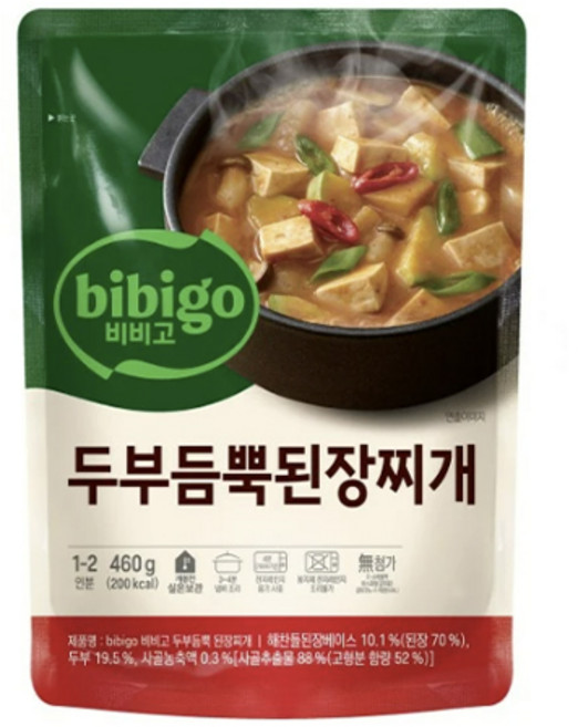 비비고 된장찌개, 460g, 4개