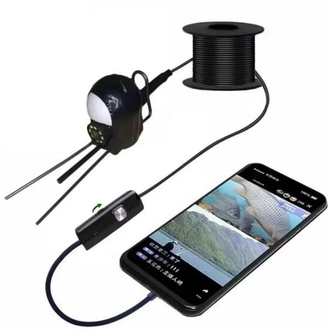 수중 카메라 낚시 물고기 방수 얼음 내시경 USB C 타입 안드로이드 보어스코프 어군 탐지기 5 메가 픽셀 ip68, 1m 낚시 케이블