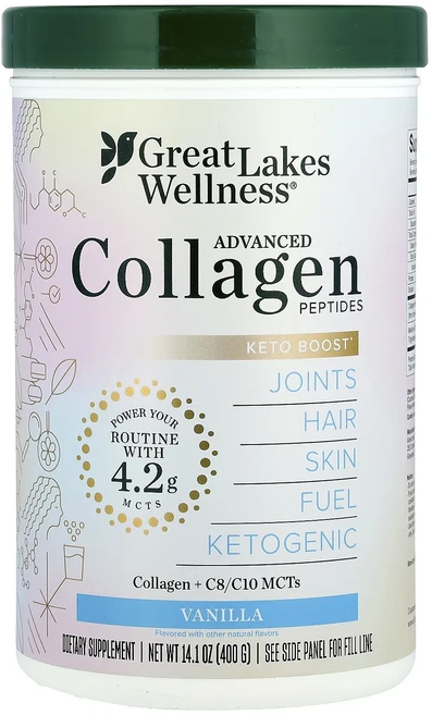몸관리하세요 겨울입니다 Great Lakes Wellness 어드밴스드 콜라겐 펩타이드 바닐라 400g(14.1oz) 특별관리진행, GreatLakesWellness어드밴스드콜라겐펩타이드, 400g, 1 - 쿠팡