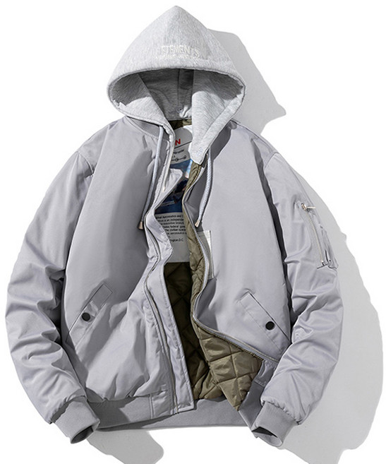 제이피엠 남자 루즈핏 후드 항공점퍼 누빔안감 봄 가을 겨울 기본아이템 GA08