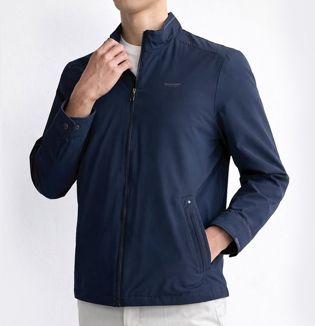 김영주스포츠 남성 스판 하프넥 자켓 KRMJ7925 봄 가을 간절기 골프 출근 데일리 아웃도어