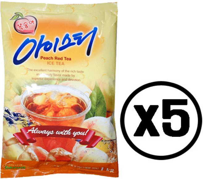 주식회사 대호식품 대호 복숭아 아이스티1kg (분말), 1kg, 1개입, 5개, 1kg