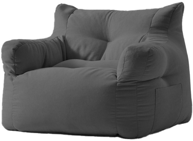MOOMART LAB 雲朵泡芙豆沙發 懶骨頭 人體工學設計, (單人)深灰色