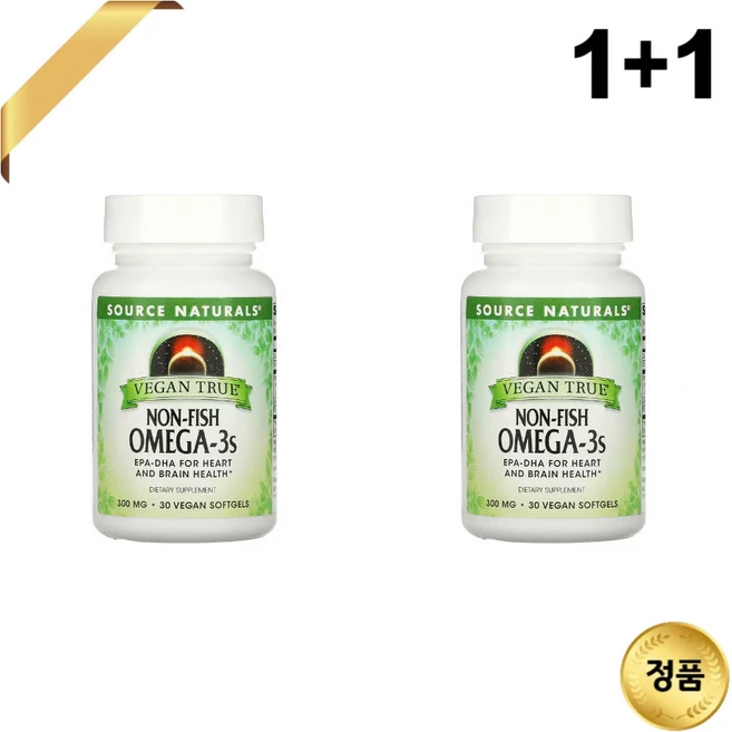 1+1 소스내츄럴스 오메가3 300mg 30 소프트젤 비건 토코페롤 베타카로틴 글루텐프리, 30정 - 쿠팡