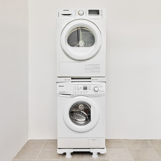 윈드비 세탁기 받침대 높이조절 냉장고 건조기 수평 다용도 가구 진동방지 패드, 1개, 화이트