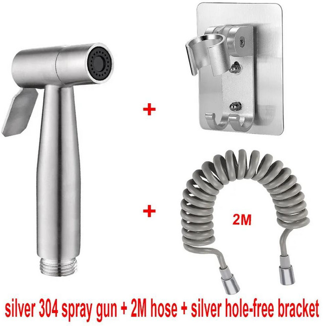 스프레이 건 샤워 휴대용 비데 분무기 화장실 수도꼭지 노즐 청소, 11.Package D 3 in 1 - G1/2, 8. SR-Package D 3 in 1