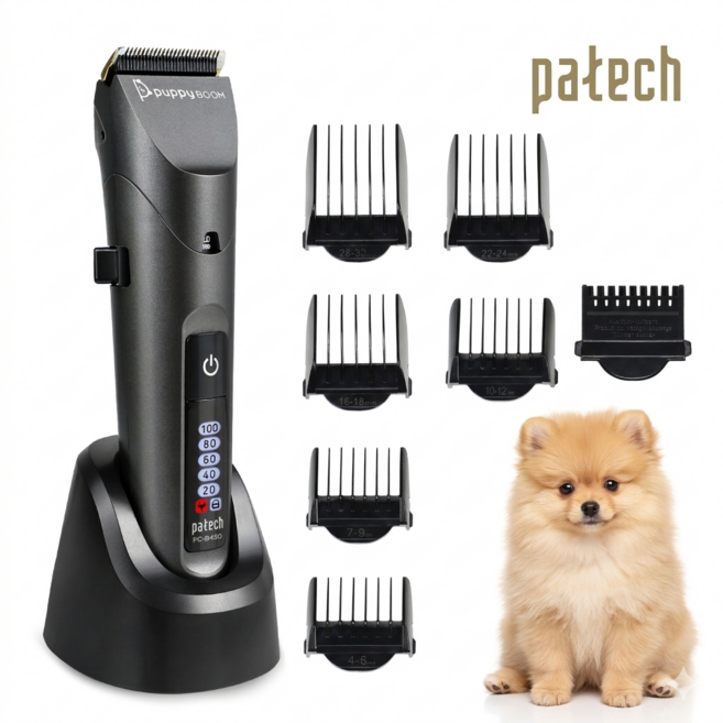 한일 파테크 반려동물 고성능 저소음 방수형 이발기 PC-B430 공식인증 협력사, 블랙, 1개