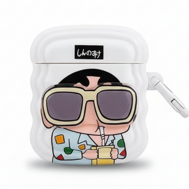 개구쟁이친구들 에어팟케이스 3세대 전용 + 에어팟 청소키트, 선글라스사각, 에어팟3세대전용, 1개