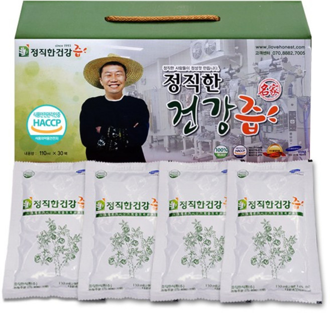 정직한건강즙 국내산 가시오가피즙 HACCP인증 가시오가피진액, 110ml, 30개