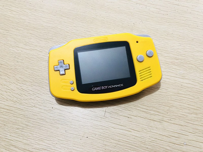 GBA 게임보이어드밴스 백라이트버전 록맨 일본어 버전 패키지, 일본 버전, 패키지 1, 옐로우