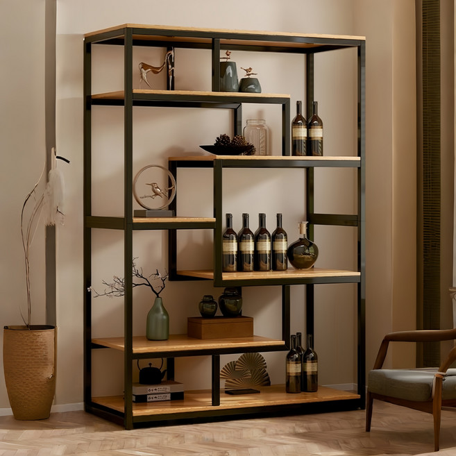 위스키진열장 술 장식장 양주 인테리어 술장 거실 장식장 서재 술장, 1, 황리목색 문 없는 120cm