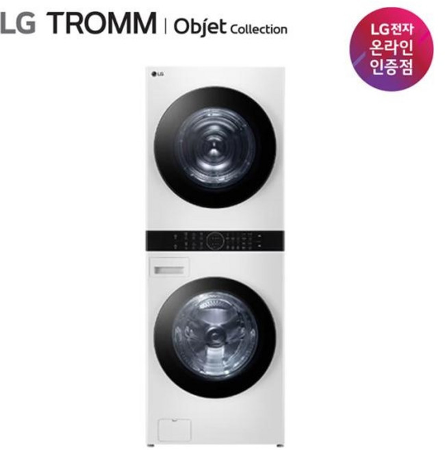 (LG전자) TROMM(트롬) 오브제컬렉션 워시타워 세탁24kg+건조21kg (릴리화이트/W21WAM)