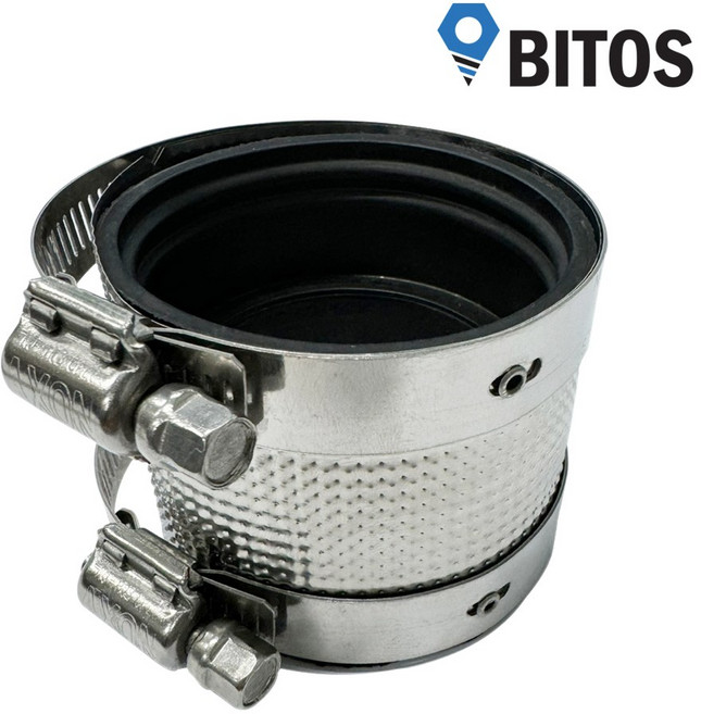 SUS304 노허브 카프링 커프링 멀티조인트 PVC파이프 보수 누수 배관 커플링, 1개