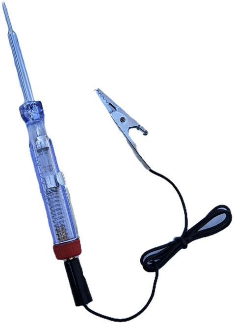 KJTM 차량용 배선 테스터기 / LED 검전기 휴즈 전압 전선 단선 전원 테스터기 검침기, 1개, 투명