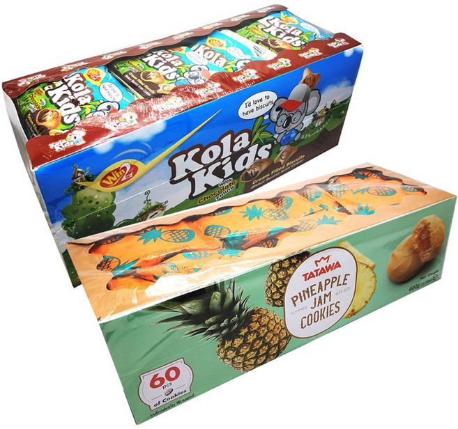 WINWINFOOD 세트, 코라키즈 초코 과자 + 타타와 파인애플잼 쿠키, 1세트