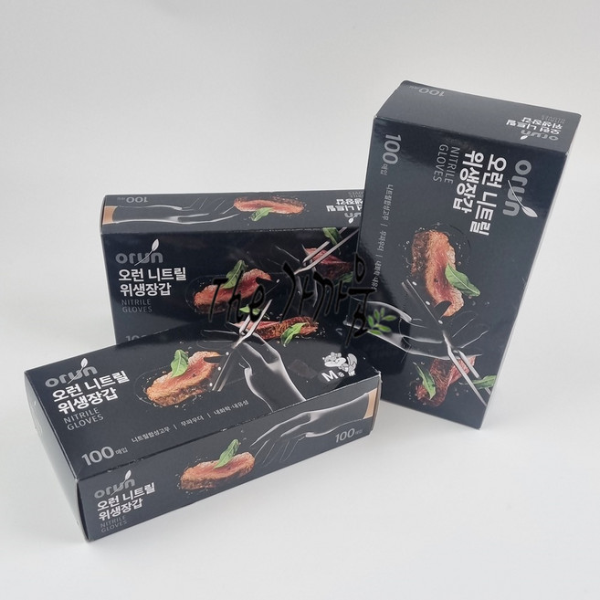 니트릴 장갑 S M L 100매 블랙 다용도 일회용 요리 셰프 위생 염색 세차 고무장갑 글러브, 대(L), 1개