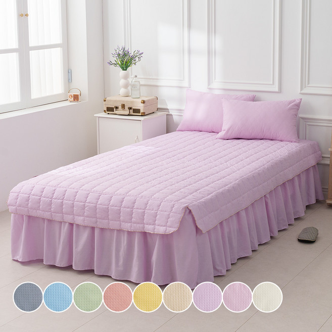 레이궁 엠버 깔끔 심플한 누빔 날개형 침대 매트리스 커버