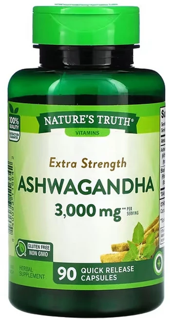 네춰스 트르스 엑스트라 스트렝스 아슈와간다 3 000mg 퀵 릴리스 캡슐 90정(캡슐당 1 500mg), 1개 - 쿠팡