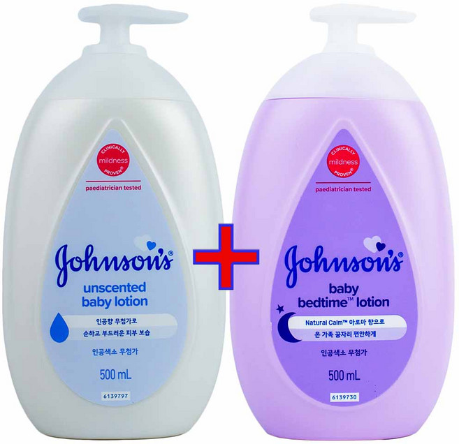 존슨즈베이비 화이트로션500ml+베드타임로션500ml, 1개, 1L