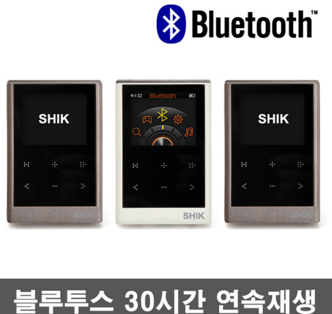 쉬크 E100B- 블루투스 MP3플레이어 > FM라디오 내장스피커 동영상 TF확장 텍스트뷰어, 초코렛(블루투스), E100B_(8GB)