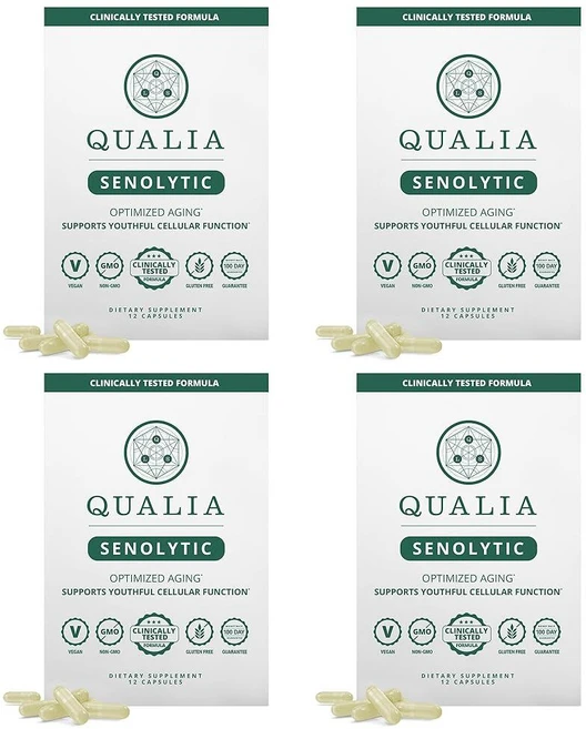 Qualia Life Sciences Qualia Senolytic Ultimate Formula for Enhanced Cell Repair&Rejuvenation 2일 및, 12 Count (Pack of 4) - 쿠팡