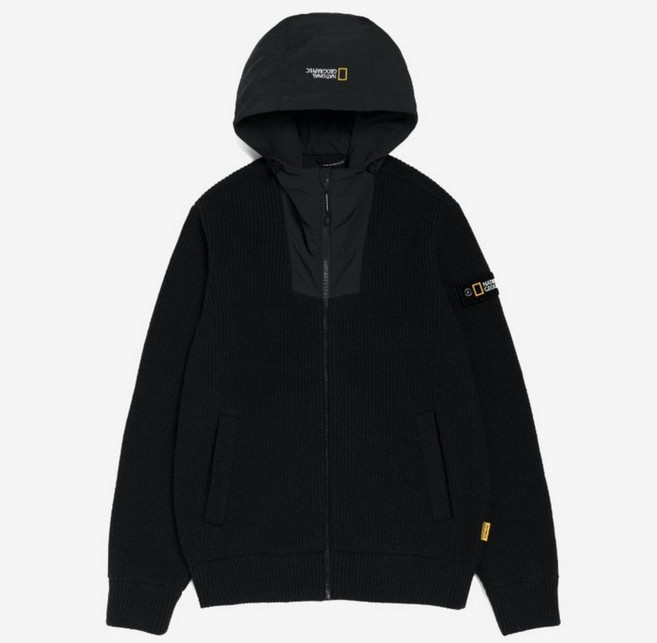 내셔널지오그래픽 니트 후드 가디건 GD11122128 우븐 하이브리드 풀집업