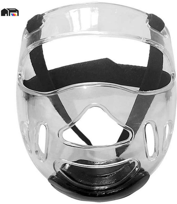 축구 얼굴 보호대 헤드 기어 투명 코 마스크 보호 방지 얼굴 코부상 가드 충격 부상 아크릴, 태권도 마스크 트럼펫에 XS-M 부두모, 1개