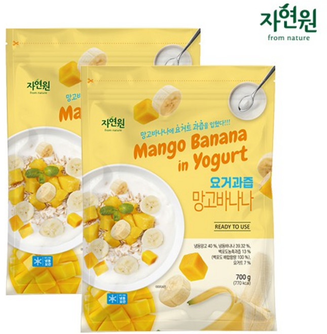 요거과즙 망고바나나 700g x 2팩, 2개, 상세설명 참조