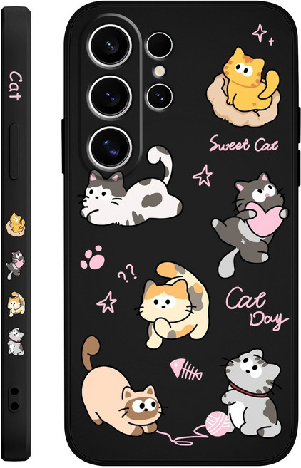 S26 시리즈 휴대폰 케이스 재미있는 고양이 모양 부드러운 실리콘 보호 커버