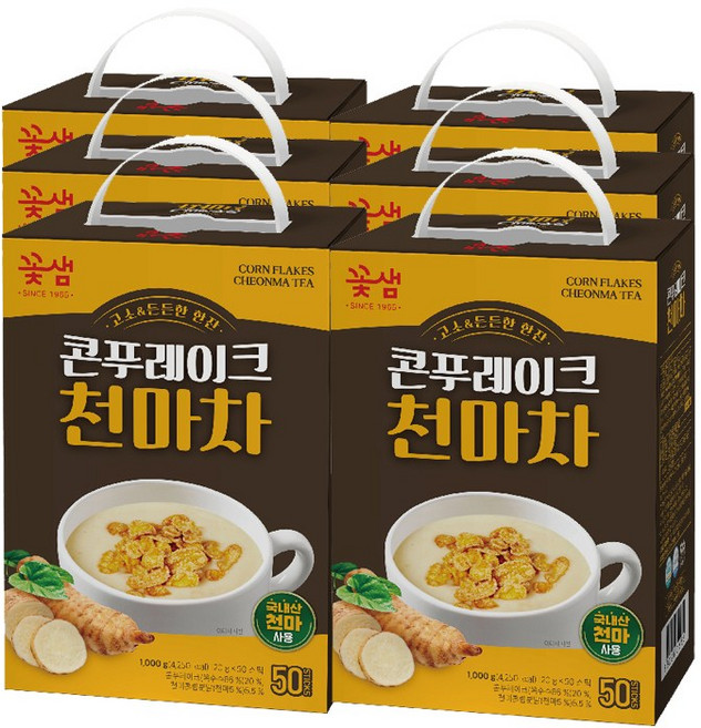 꽃샘식품 콘푸레이크 천마차 50개 x 6개(총300개) 1박스, 20g, 50개입, 6개