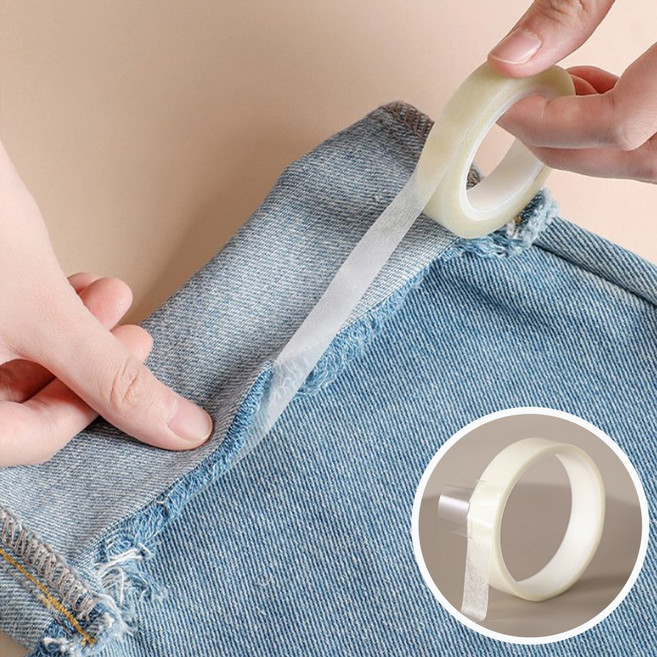 딜라이프 바지 기장 옷 수선 양면 접착 테이프, 1개, 2cmX5m