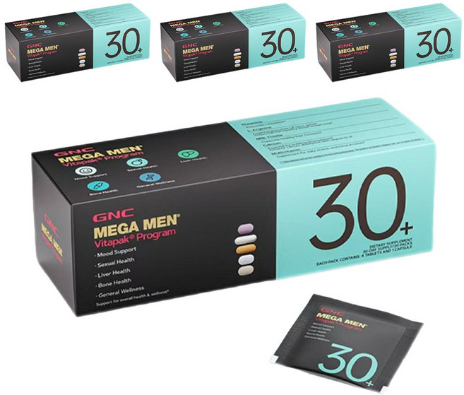 GNCMEGAMEN 30+ 비타팩 프로그램, 4개, 30회분