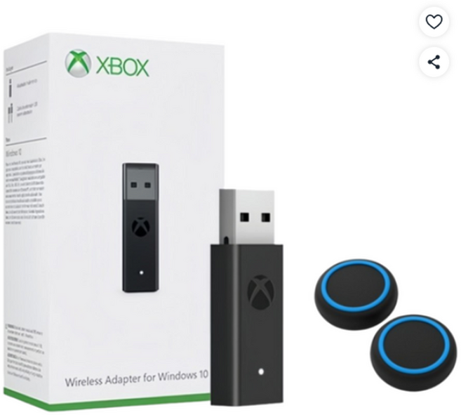 엑스박스 컨트롤러 무선 동글 윈도우10/11 호환, 1개, 조이스틱 실리콘, 원박스+연장선