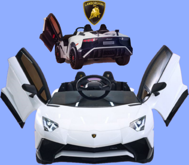 톨스토이 람보르기니 아벤타도르 로드스터 유아 아기 어린이 전동차 자동차 외제차 붕붕카, 화이트, 1개