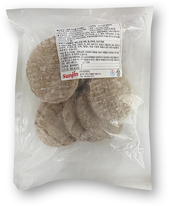 선진 육즙가득 불고기 패티 1kg 냉동, 1개