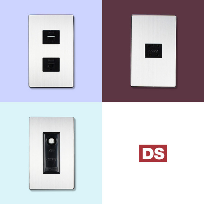 DS이엘씨 D3 블랙 실버 알루미늄 통신 CATV 전화 인터넷 모음 스위치 콘센트 커버 교체 디자인 인테리어 맹커버, 추가상품, 10_이도피스1.5인치(5개), 1개