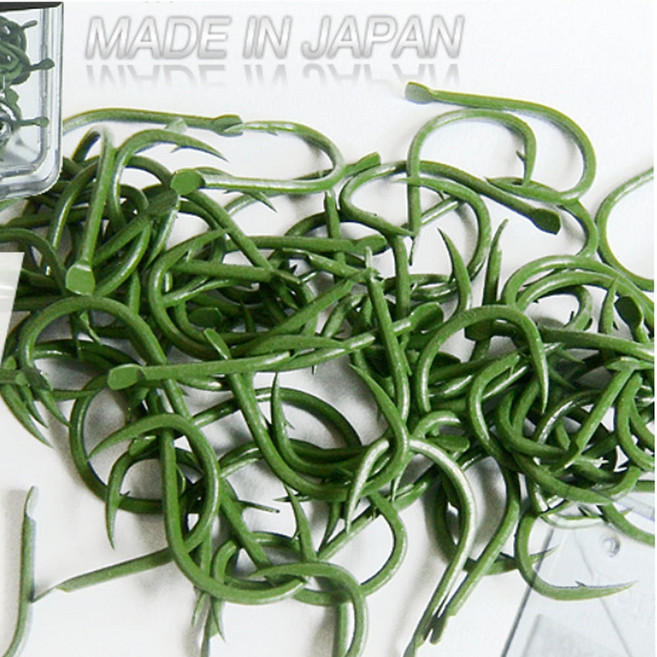 벵에돔 바늘 대용량 일본산 덕용 구레바늘 그린색상 하이카본소재 케이스포함, 1세트, 78개입