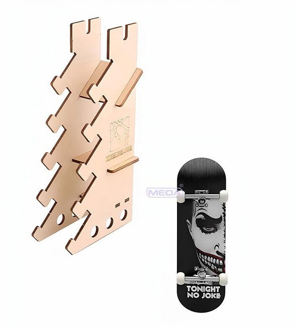 핑거보드 손가락보드 데크 전시 진열 선반 정리대 거치대, 1개, 원목 스케이트보드+수납대 패턴 A