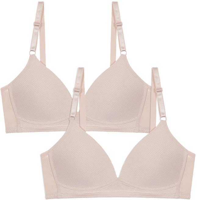 엘라운지 에어 메쉬 저중심 노와이어 브라 2P