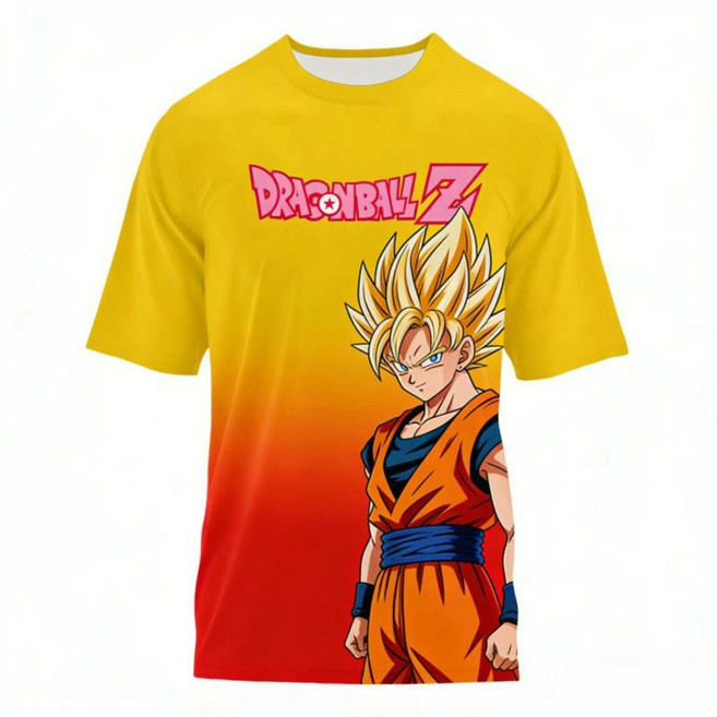 여름 드래곤 볼 티셔츠 아동용 애니메이션 반팔, 7. TO1000ZW, C. 4XL