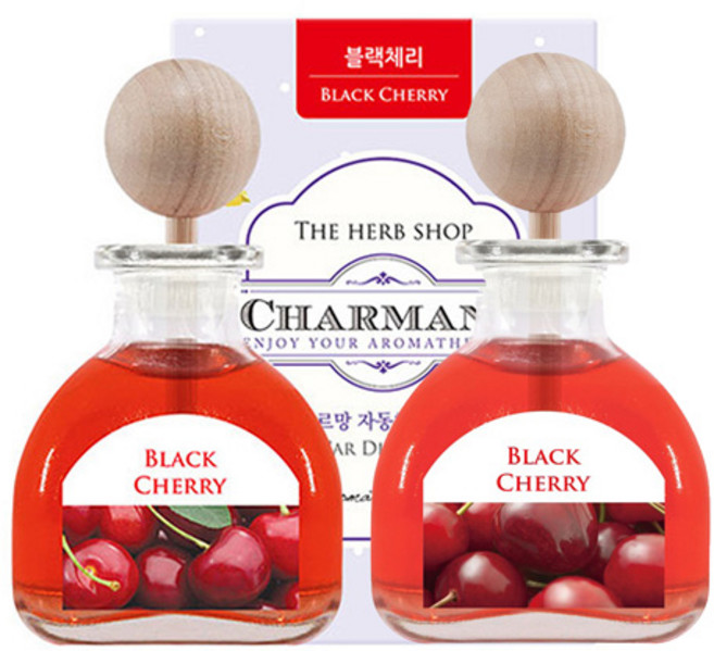 더허브샵 샤르망 차량용 디퓨저 50ml x 2p 세트 본품, 블랙체리, 1세트