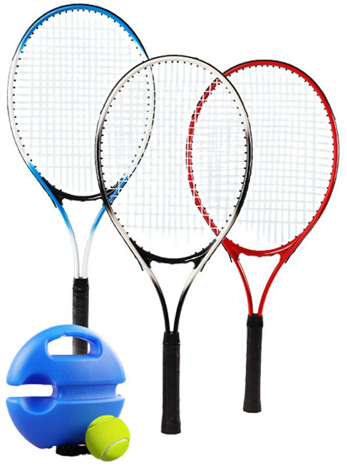 소소Pick 테니스 연습라켓 리턴볼세트 성인용 초보용 테니스라켓, 주니어블루+볼세트, 블루, 1개