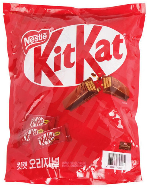 네슬레 킷캣 오리지널 초콜릿 756g 56개입 1봉지, 13.5g, 1개